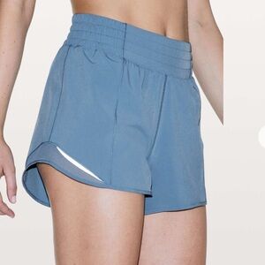 Lululemon Hotty Hot Shorts 4” Inseam Size Utility Blue